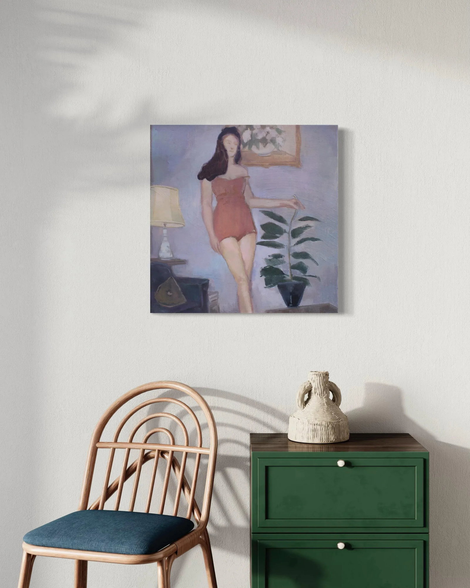 Woman Painting on Canvas by Michelle Farro - 2