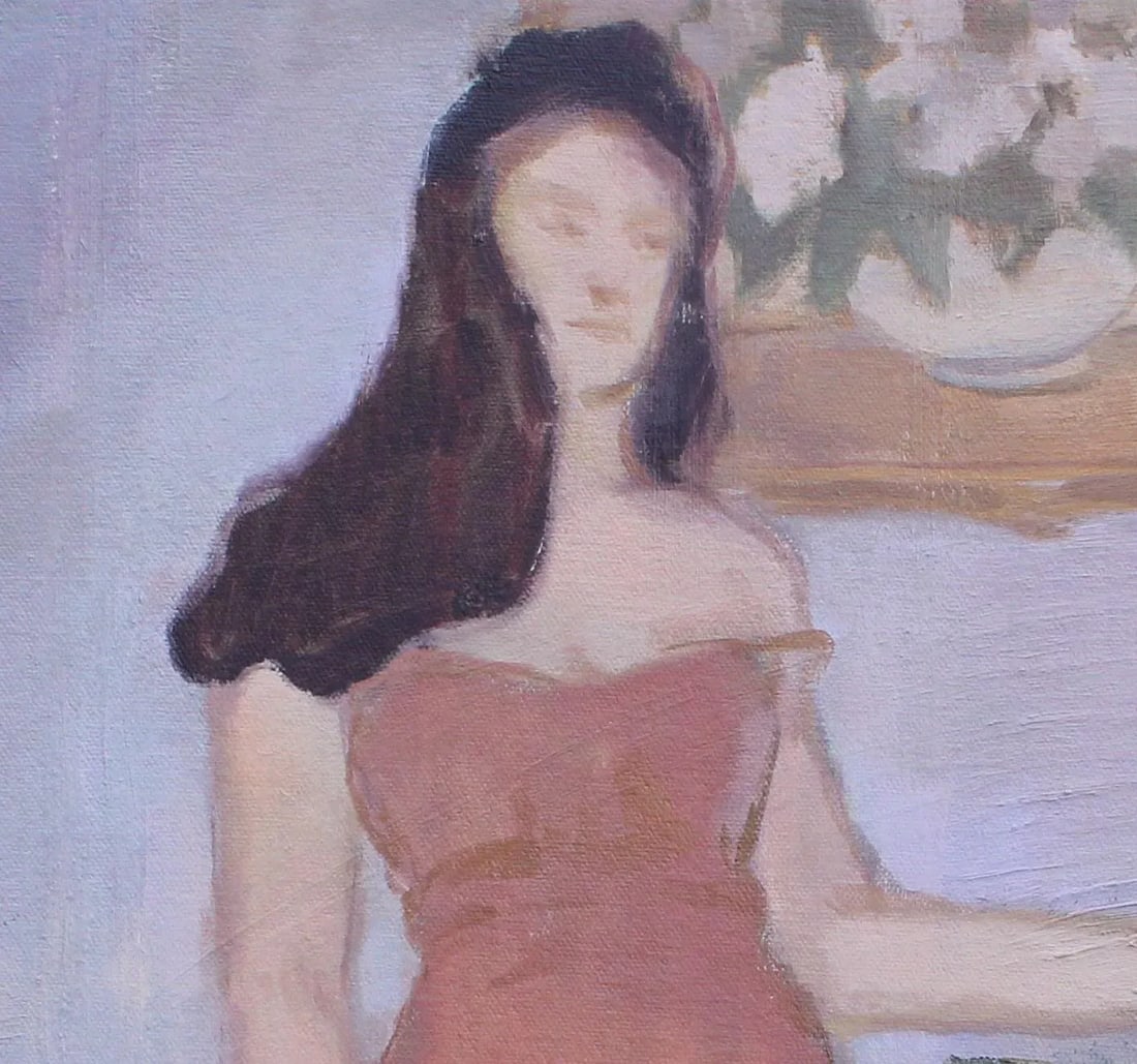 Woman Painting on Canvas by Michelle Farro - 3