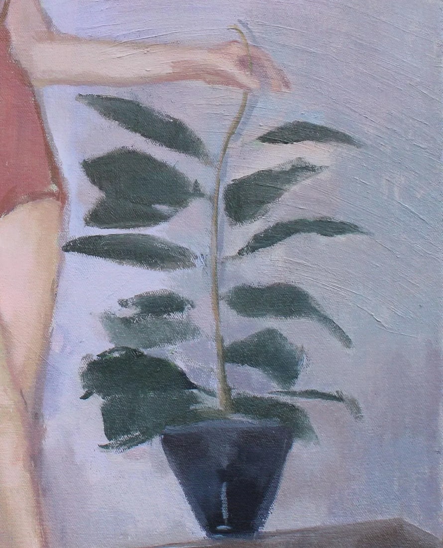 Woman Painting on Canvas by Michelle Farro - 4