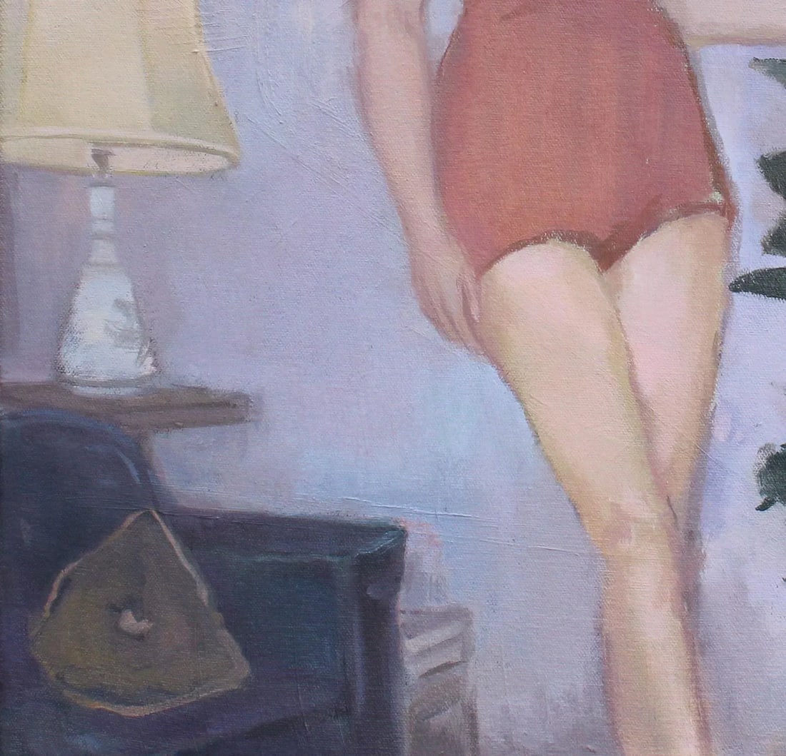 Woman Painting on Canvas by Michelle Farro - 5