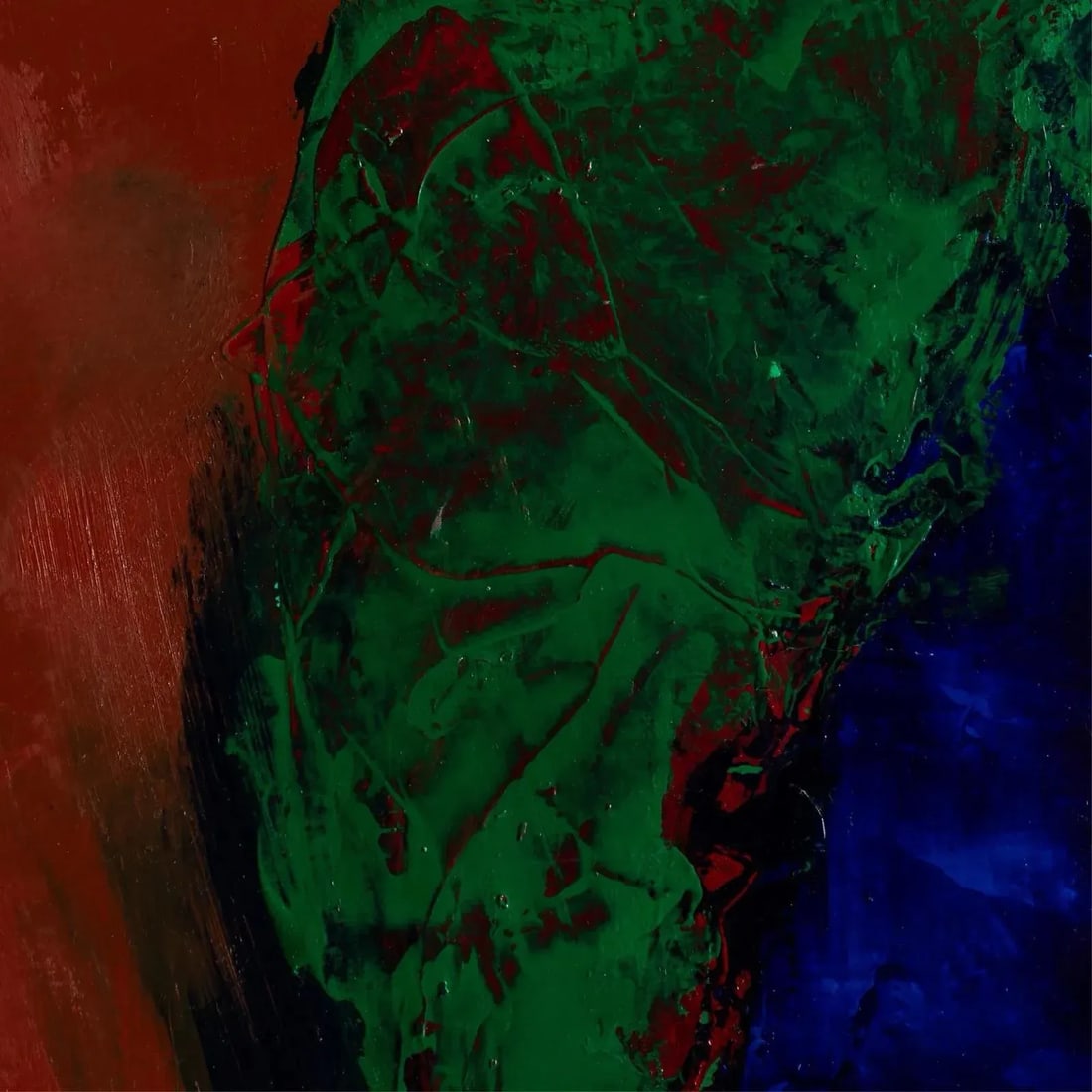 Vintage Abstract Portrait on Canvas by Wesley Rusnell - 2