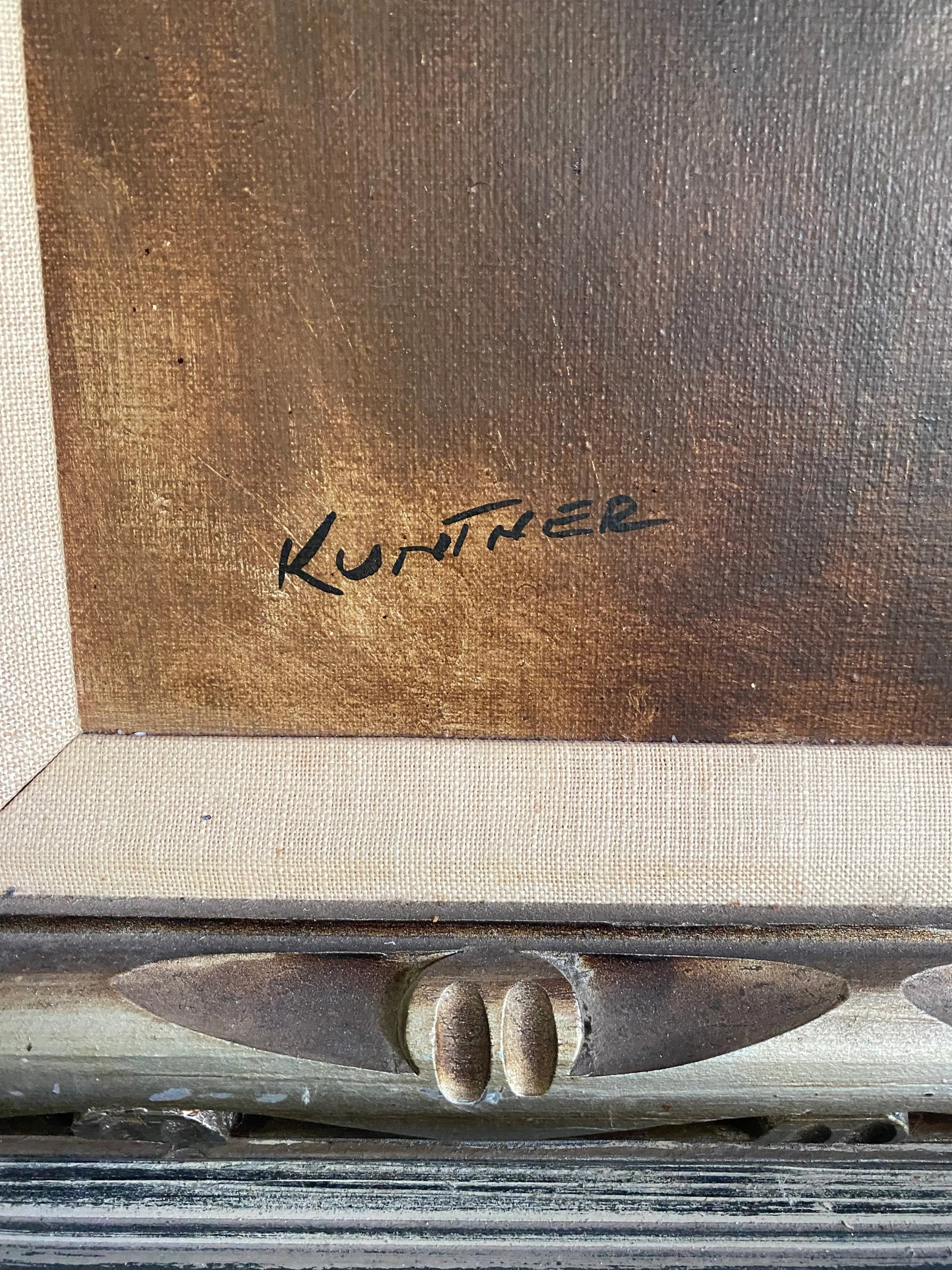 Alexander Kuntner Framed Oil Painting 1930s - 7