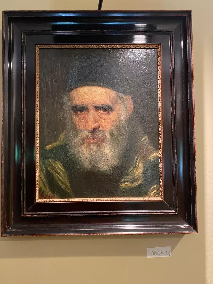 Early 1900s After Maurits De Groot Dutch Portrait of Rabbi Oil Painting - 2