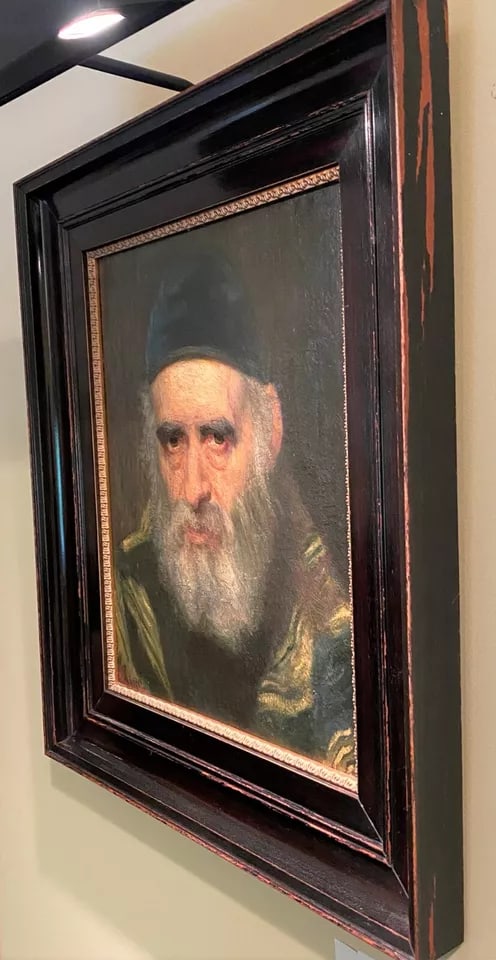 Early 1900s After Maurits De Groot Dutch Portrait of Rabbi Oil Painting - 3