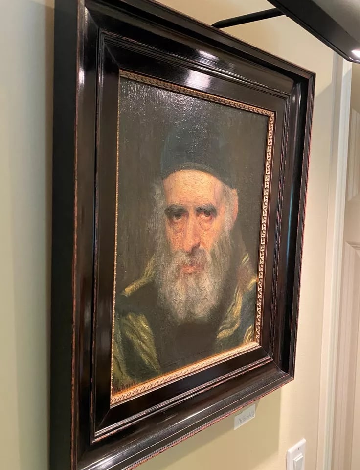 Early 1900s After Maurits De Groot Dutch Portrait of Rabbi Oil Painting - 5