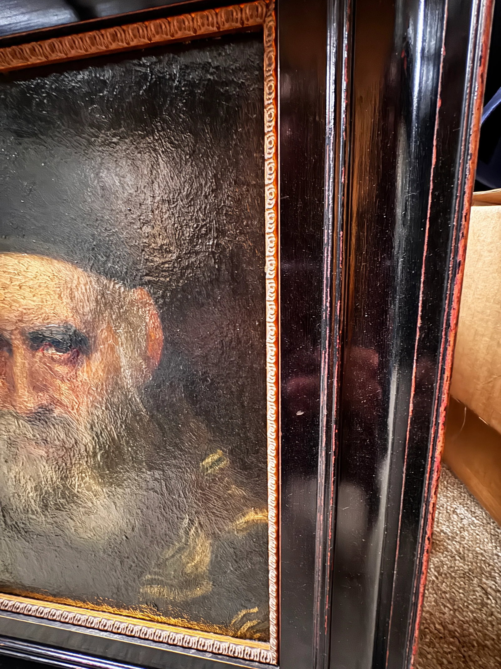Early 1900s After Maurits De Groot Dutch Portrait of Rabbi Oil Painting - 7