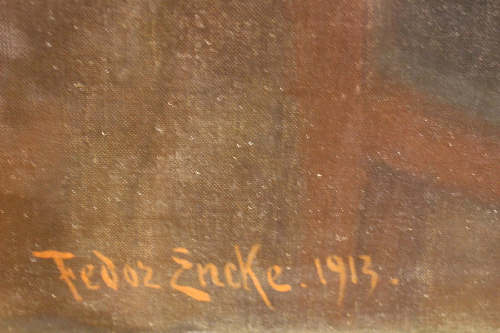 Listed German Artist Fedor Encke (1851-1936) Antique 1913 Oil Painting Portrait - 5