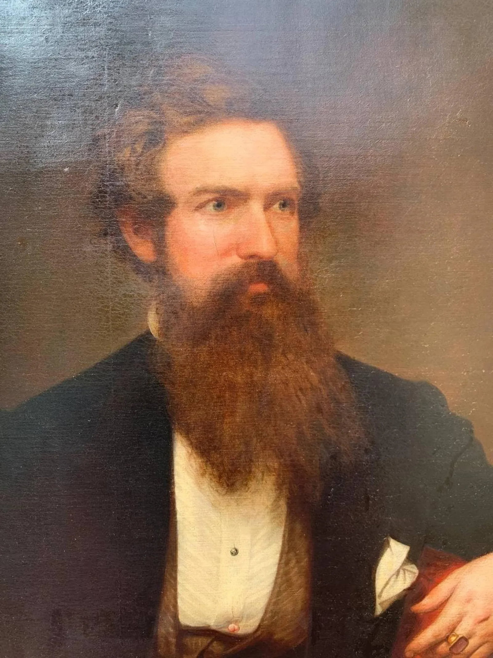 Original 1860 Famous American Artist Henry Peters Gray (1819-1877) Oil on Canvas - 2