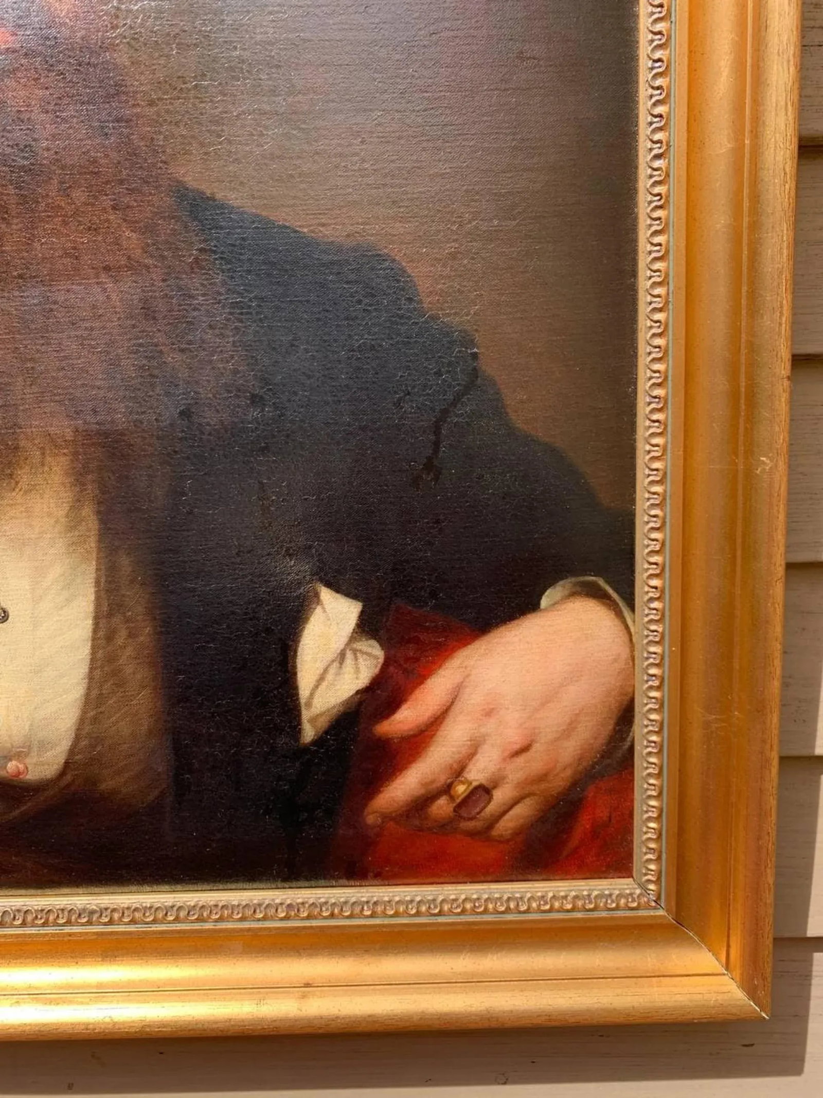 Original 1860 Famous American Artist Henry Peters Gray (1819-1877) Oil on Canvas - 6