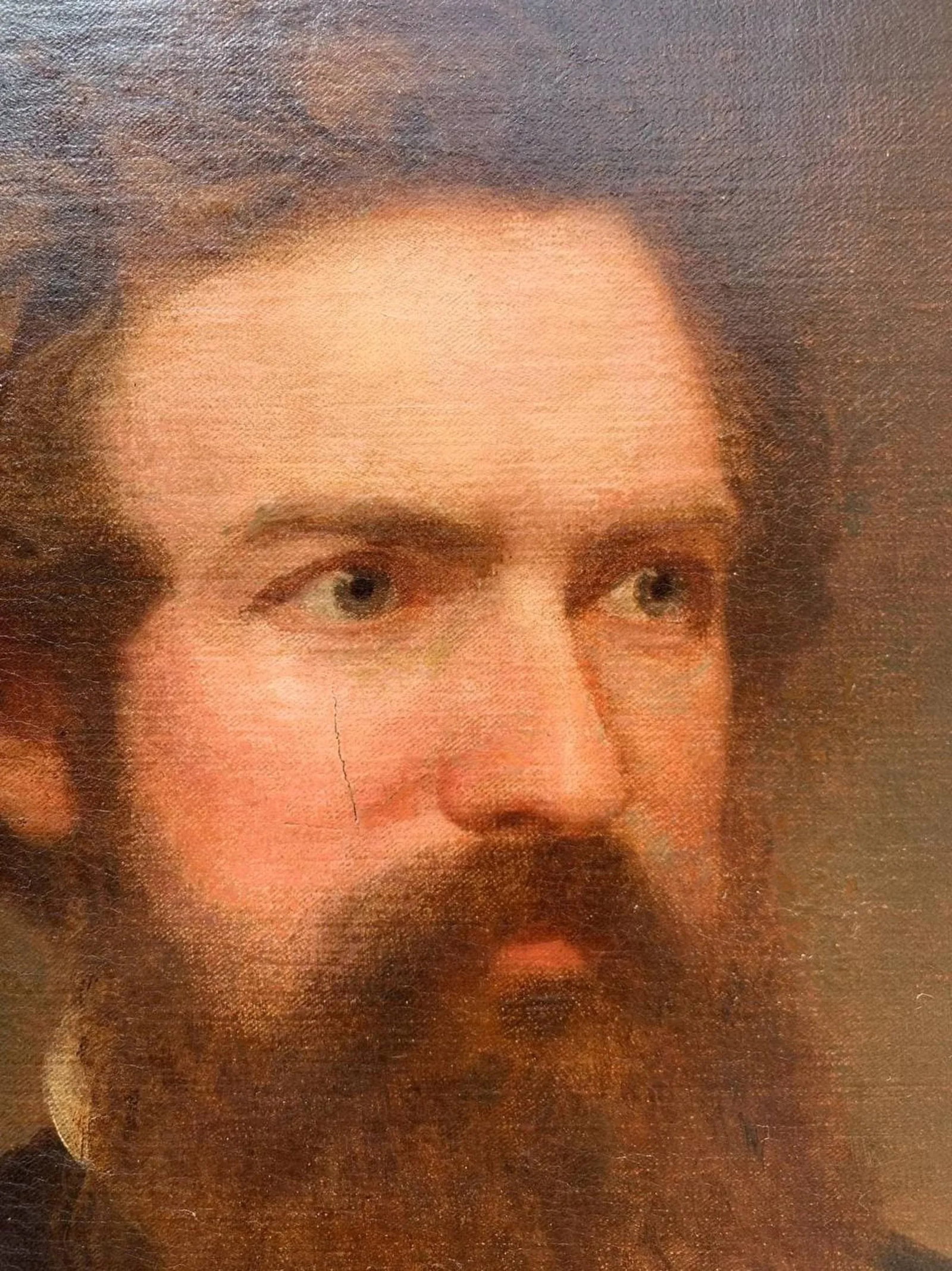 Original 1860 Famous American Artist Henry Peters Gray (1819-1877) Oil on Canvas - 8