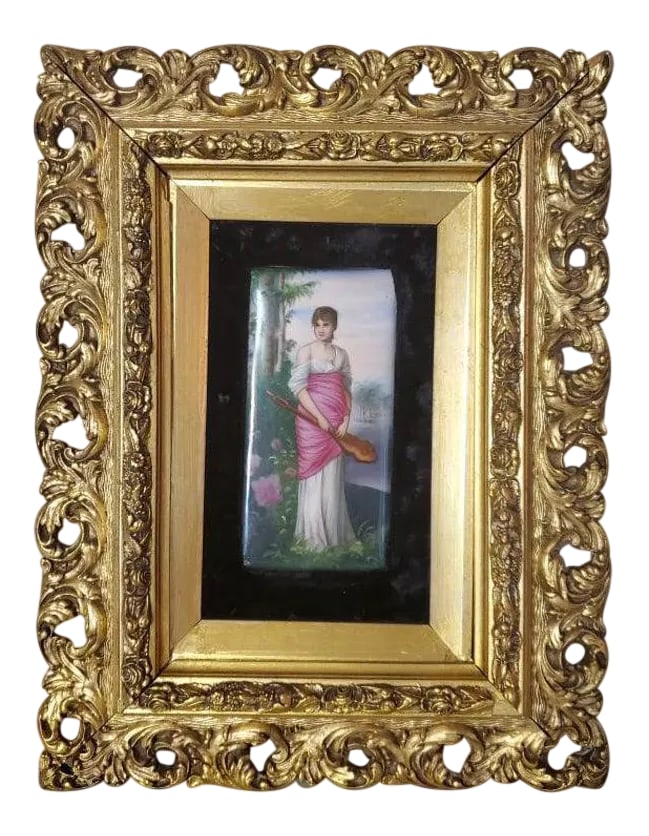 19th Century Kpm Berlin Painted Porcelain Plaque With Giltwood Frame (1 of 11)