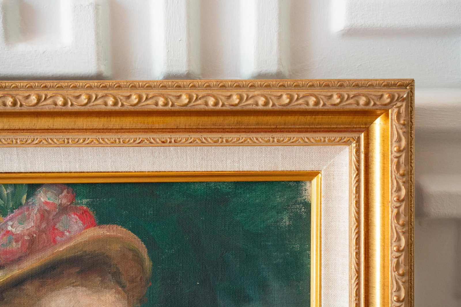 Antique Original Young Lady Portrait Oil Painting in Gilded Frame - 2