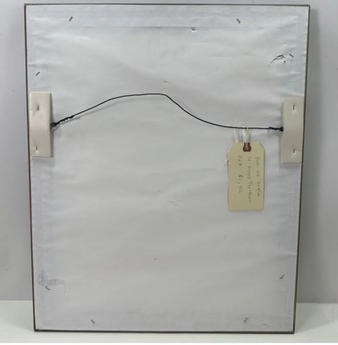 Guy Buffet Original Drawing Titled "So Happy Together" Framed - 4