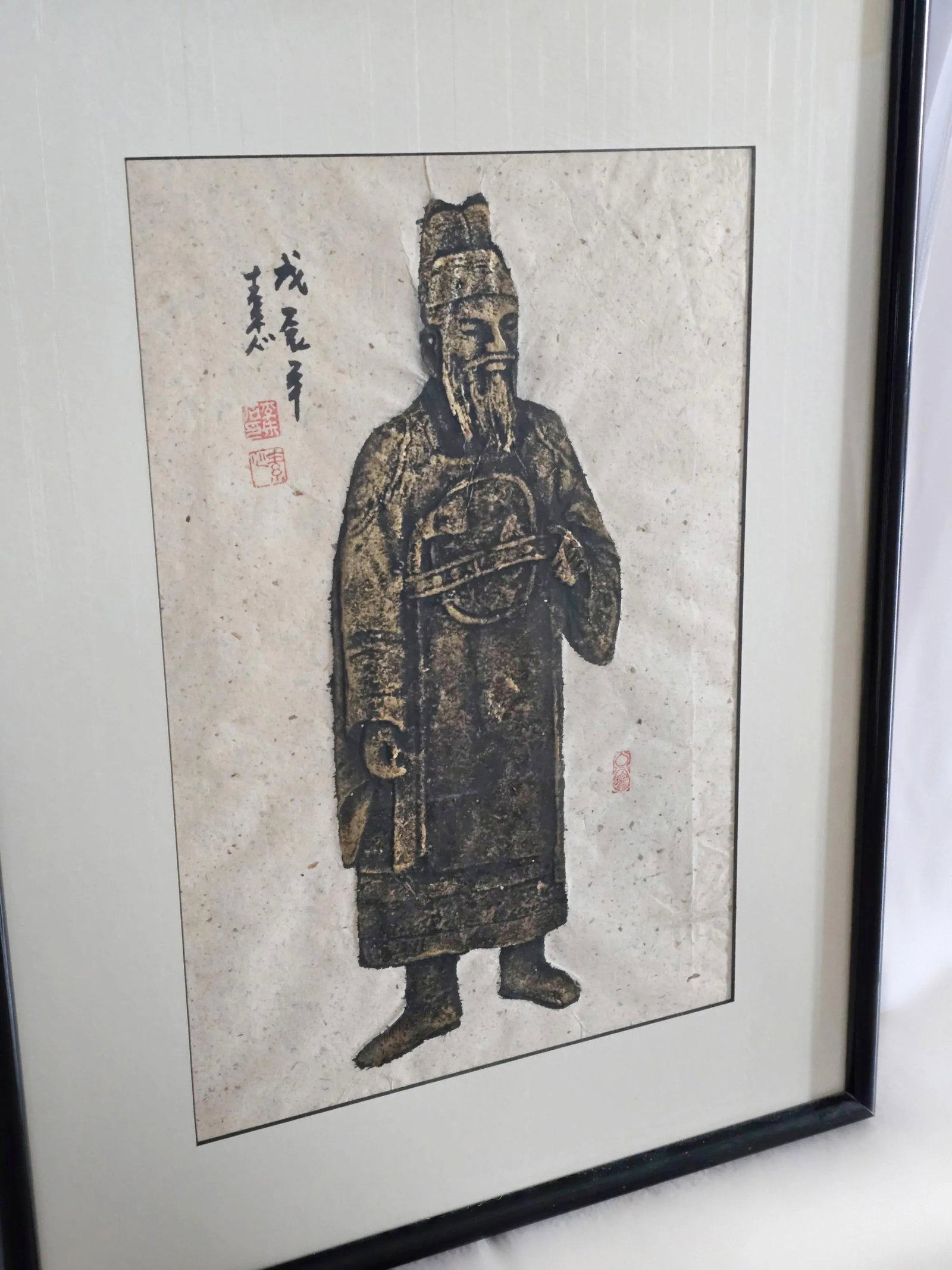 Mid-20th Century Chinese Rubbings - Astronomer & Warrior, After Han Dynasty, a Pair - 4