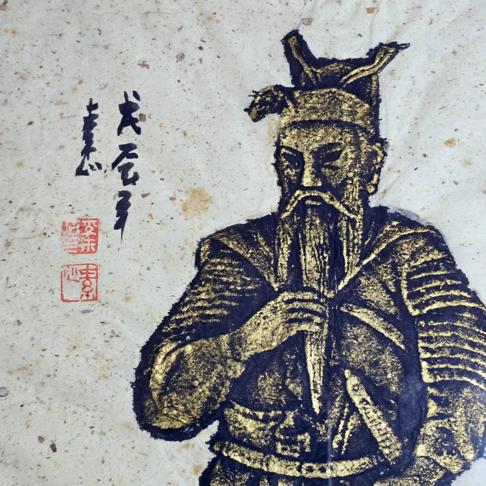 Mid-20th Century Chinese Rubbings - Astronomer & Warrior, After Han Dynasty, a Pair - 7