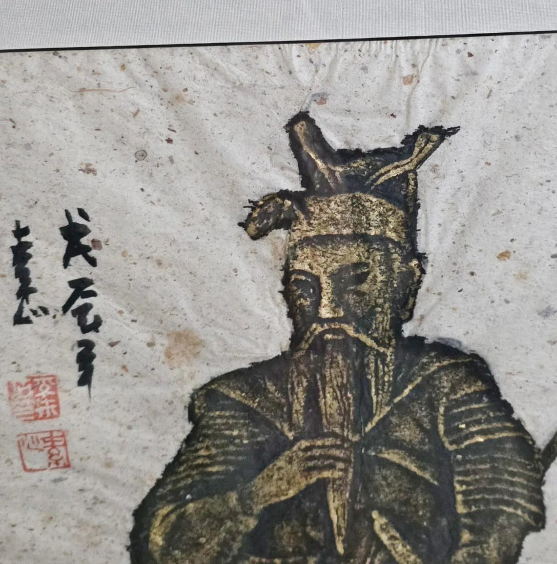 Mid-20th Century Chinese Rubbings - Astronomer & Warrior, After Han Dynasty, a Pair - 8