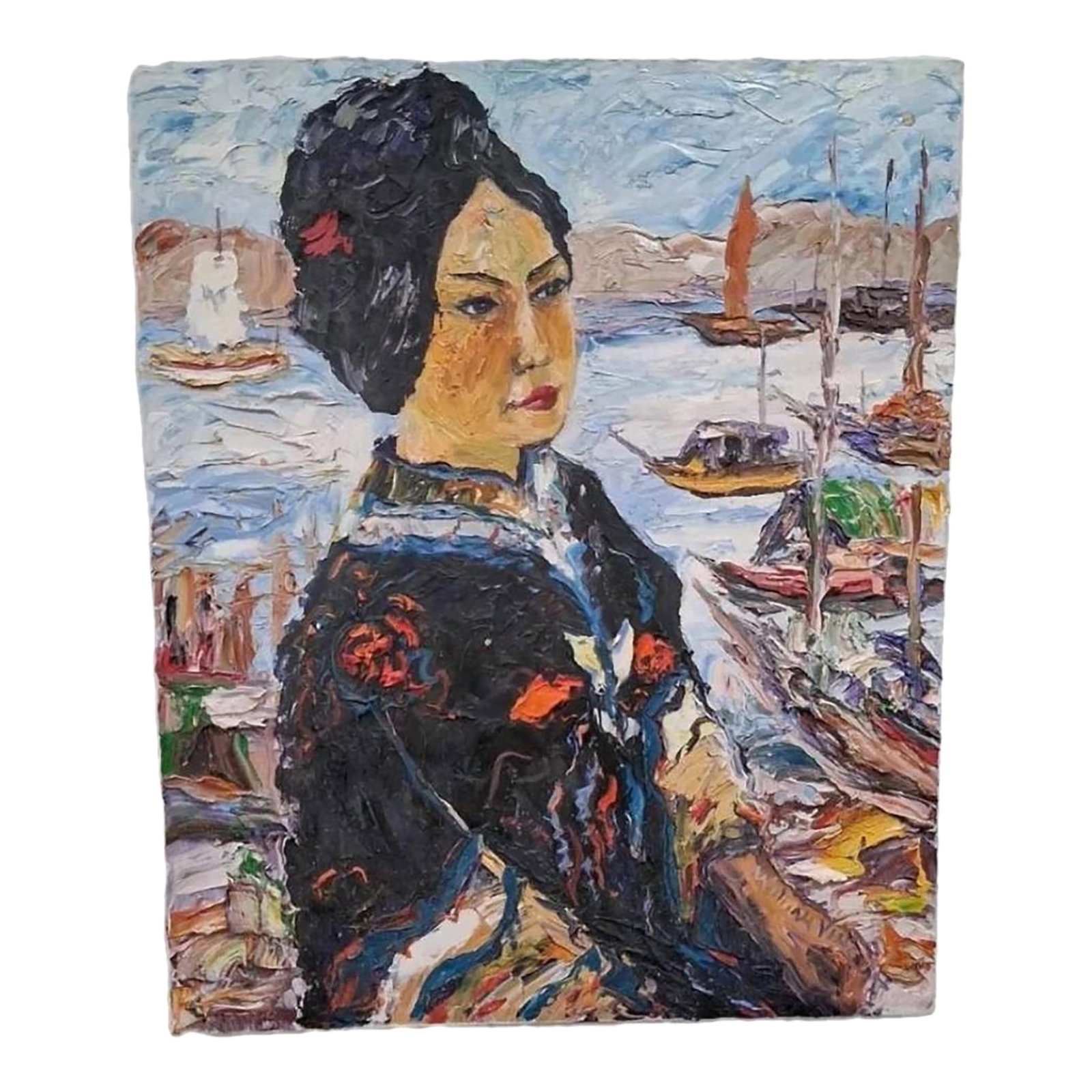 William Vincent Kirkpatrick Portrait Painting Figurative Art Asian "Wuxi Woman" (1 of 10)