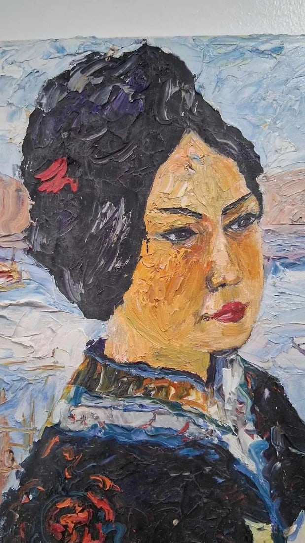 William Vincent Kirkpatrick Portrait Painting Figurative Art Asian "Wuxi Woman" - 2