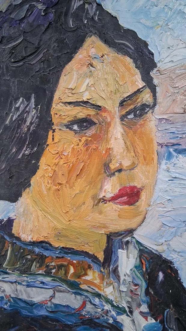 William Vincent Kirkpatrick Portrait Painting Figurative Art Asian "Wuxi Woman" - 3