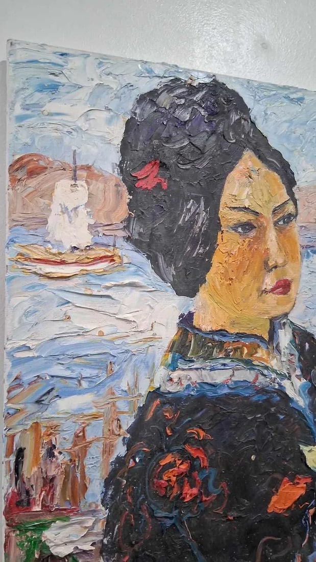 William Vincent Kirkpatrick Portrait Painting Figurative Art Asian "Wuxi Woman" - 4