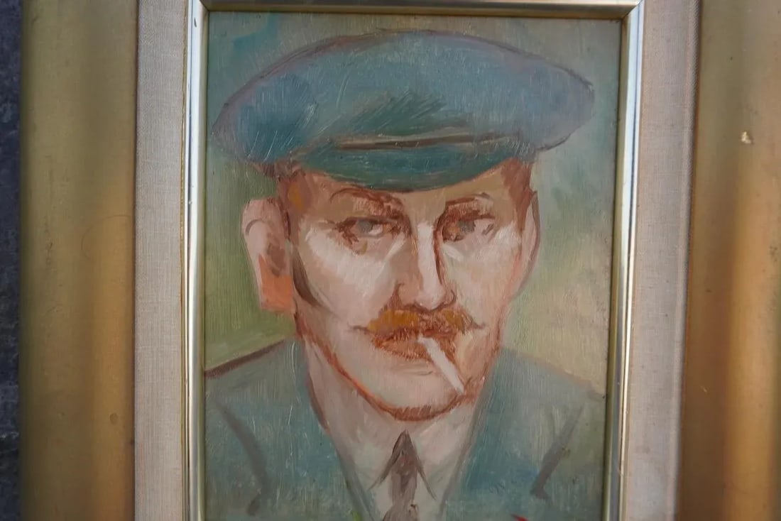 Mid 20th Century Ginger With Hat - Buckley MacGurrin, Framed Oil on Canvas - 2