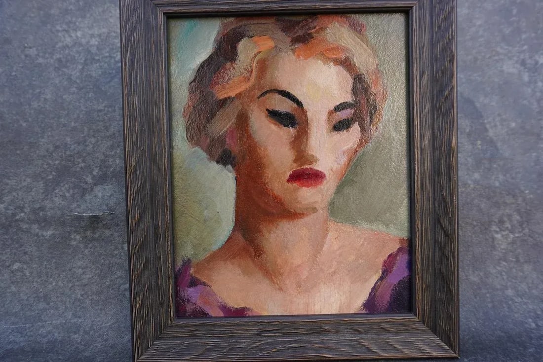 Portrait of Angst - Buckley MacGurrin, Framed Oil on Canvas - 2