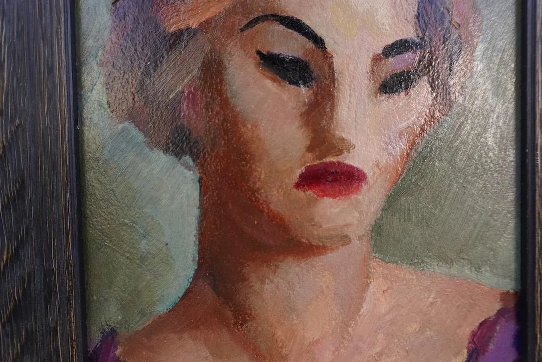 Portrait of Angst - Buckley MacGurrin, Framed Oil on Canvas - 3