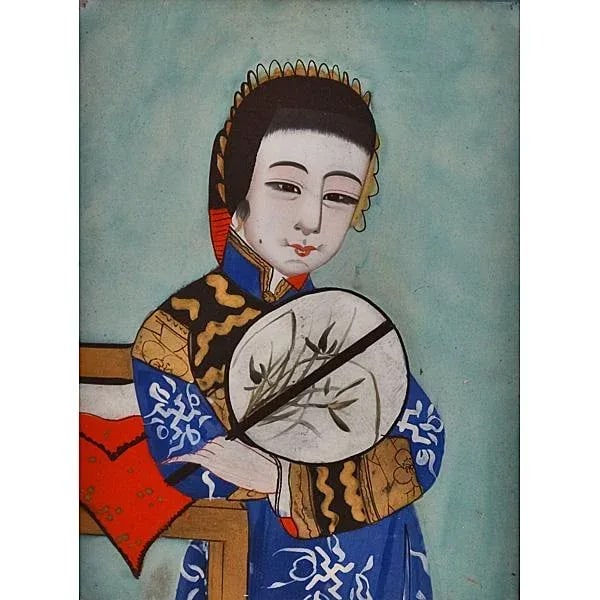 China Trade Reverse Portrait Painting on Glass - 2