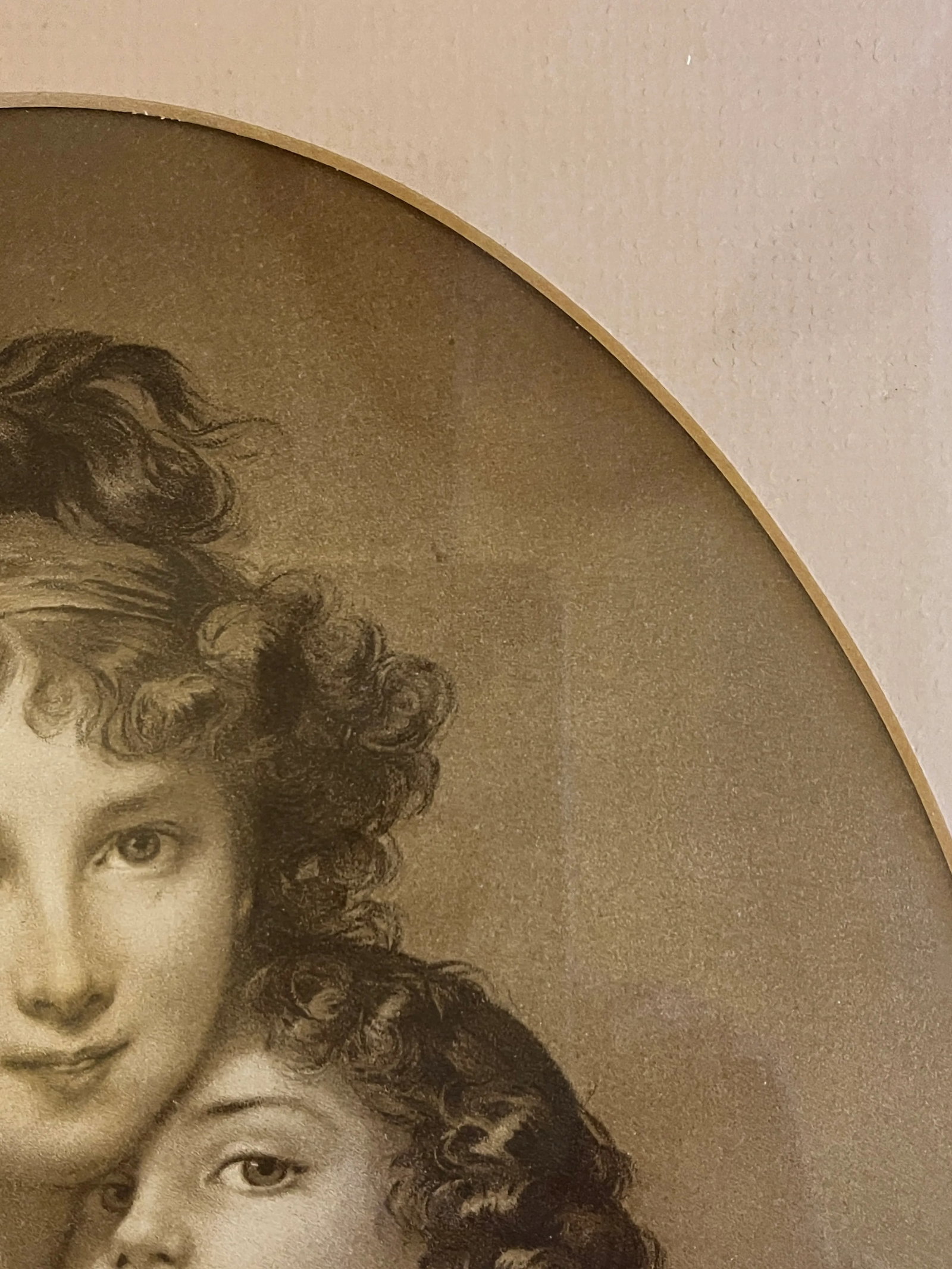 1920s French Art - Lithograph Mother & Daughter Self Portrait by Madame Vigee Le Brun - 7