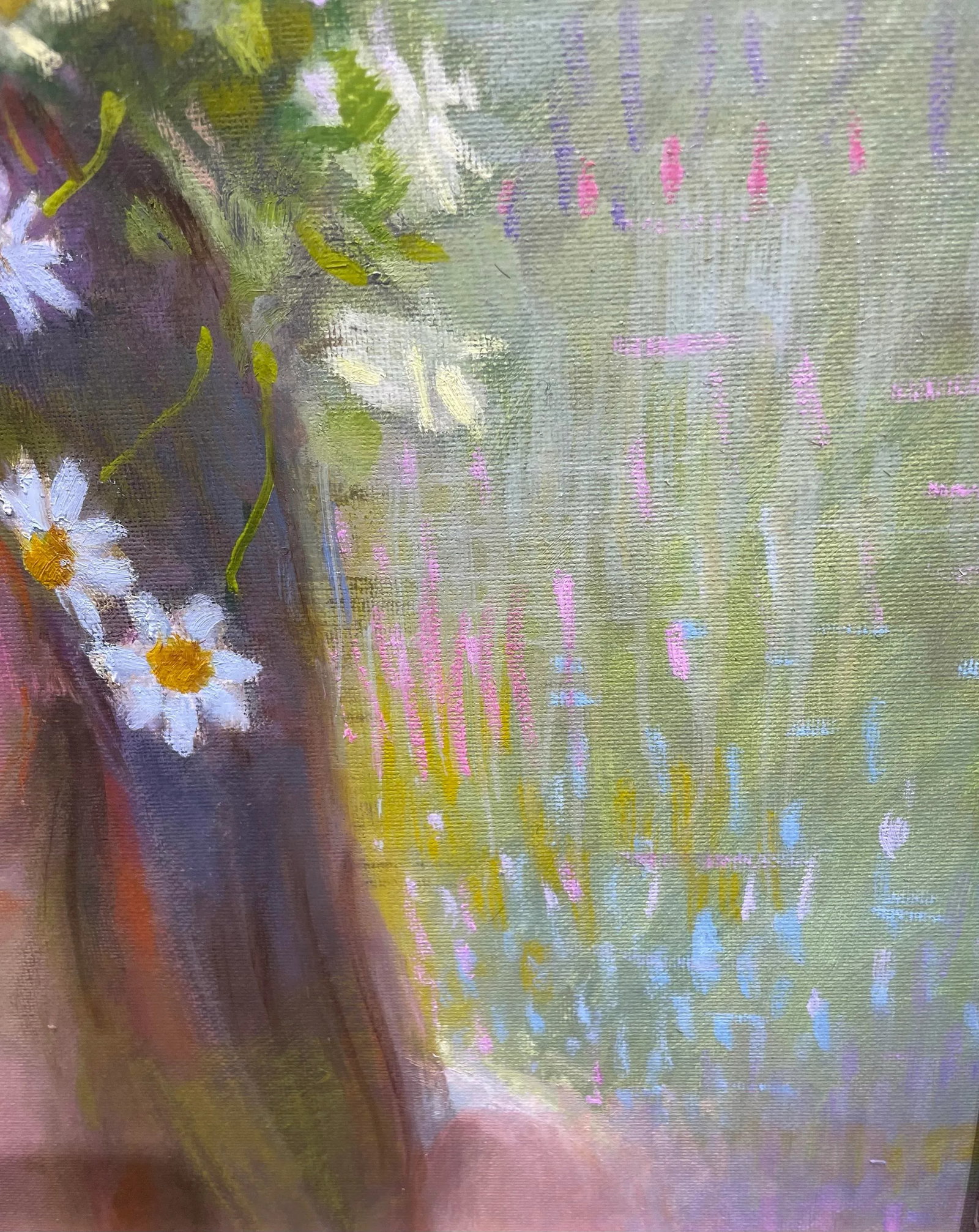 Tom Wise Oil on Canvas Painting "Girl With Daisy Garland" - 5