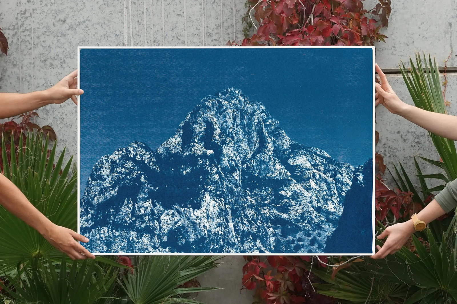 Yosemite Blue Mountain Geological Cyanotype on Watercolor Paper by Kind of Cyan - 7