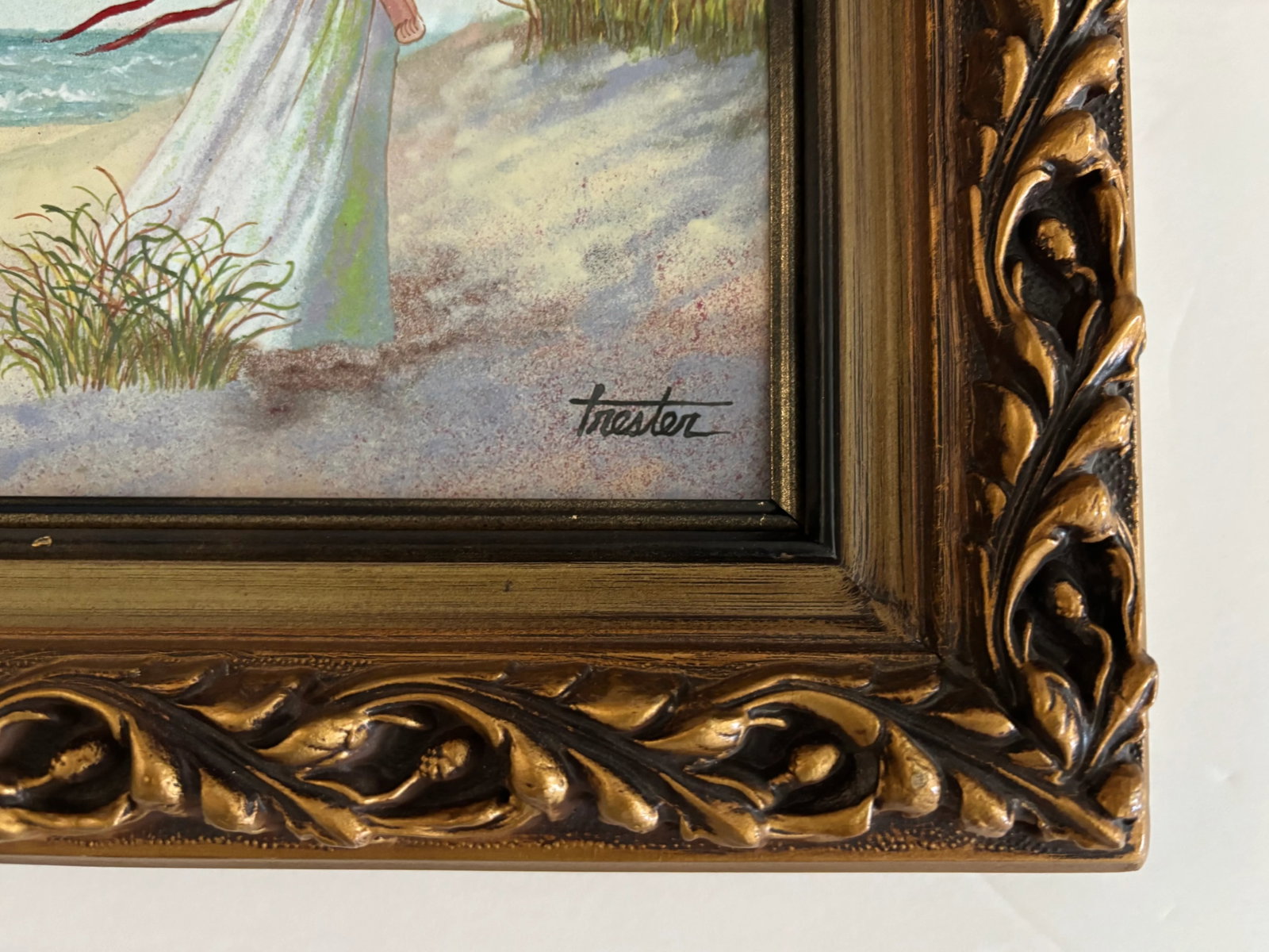 1960s Enamel on Copper Reproduction by Ebeling & Ruess of an Oil Painting by Artist Lorraine Trester - 7