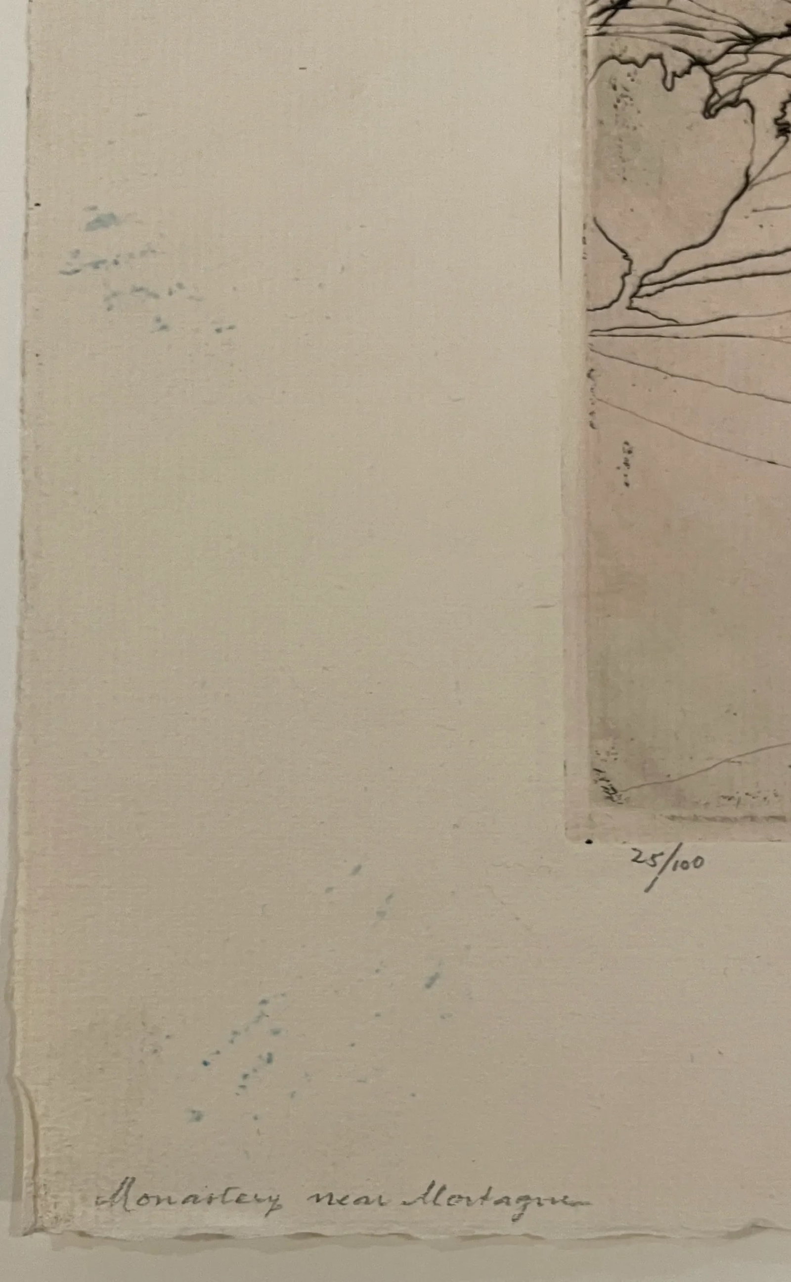 1924 Eric Scott Monastery in Montague Etching - 2