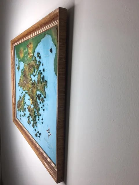 Topographical Map of Hong Kong Harbor - 2