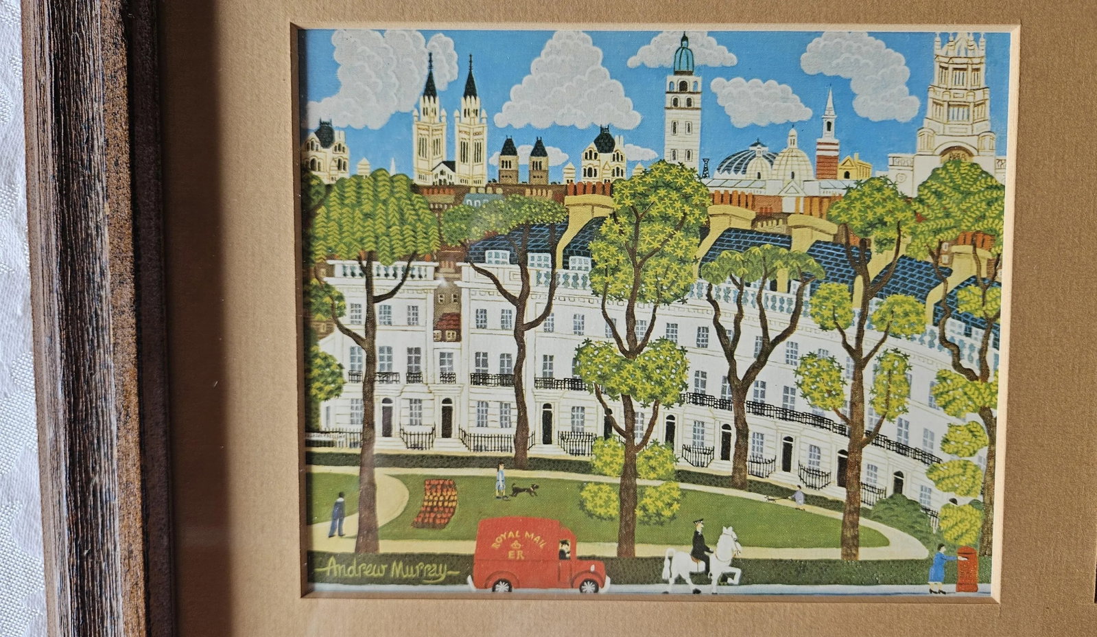 Andrew Murray 1981 Framed Set of 4 London Scenes on Greeting Cards From His Original Paintings - 2