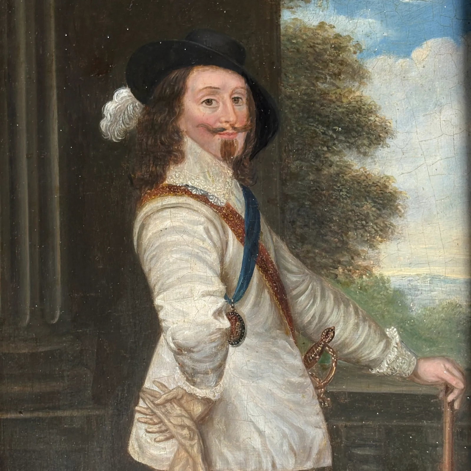 Constantin Netscher 1668 - 1723, Charles I and Henrietta Maria Portraits on Panel - 2
