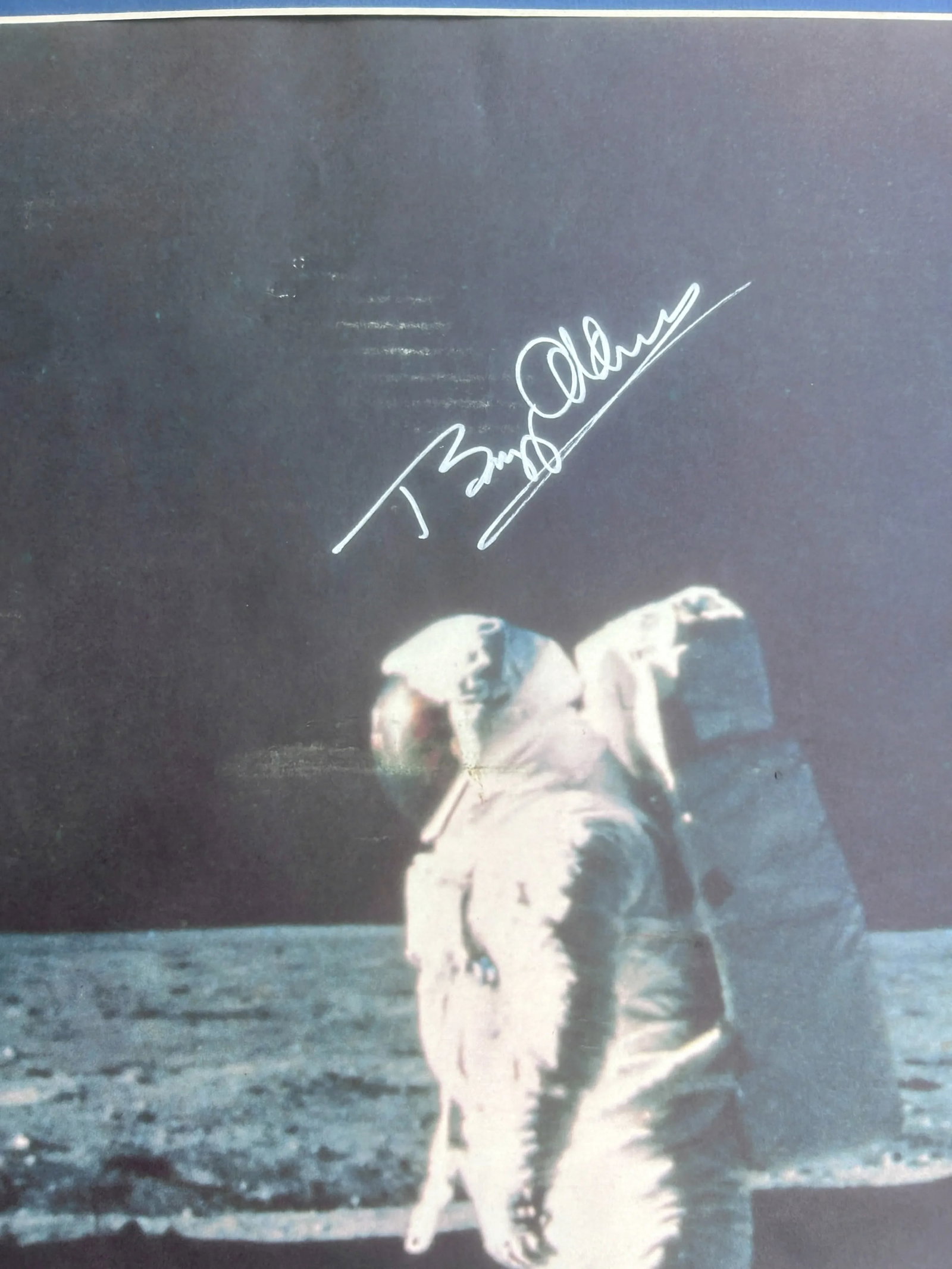 1960s Original Buzz Aldrin Signed Apollo 11 Moon Landing Poster - 7