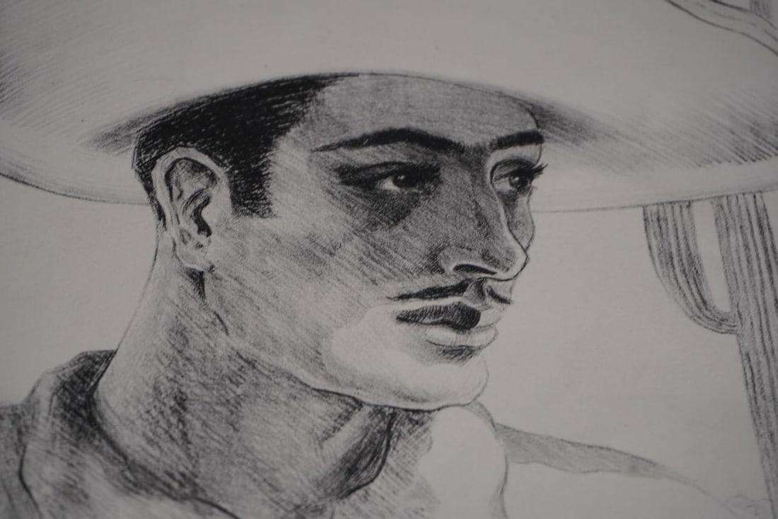 1930s Lawrence Hinckley - Mexican Man - Etching - 3