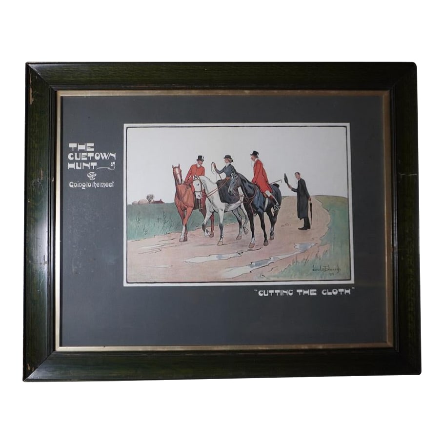 Lionel D. Edwards Fox-Hunting Sporting Print 1903 - The Cuetown Hunt - Going to the Meet - Cutting t: Deeply witty, beautifully done, this is an insider's look at the comic side of fox-hunting, its snobberies and pretensions lightly skewered with deep affection for the sport and its participants.