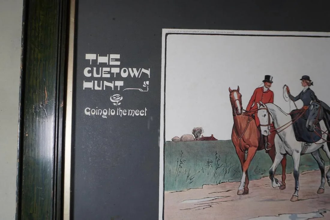Lionel D. Edwards Fox-Hunting Sporting Print 1903 - The Cuetown Hunt - Going to the Meet - Cutting t - 2