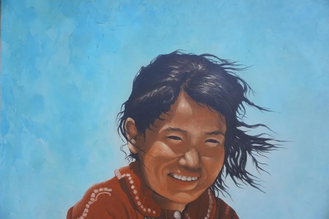Don E Taylor (B 1954) - Southwest Indian Girl With a Turquoise Necklace - 4