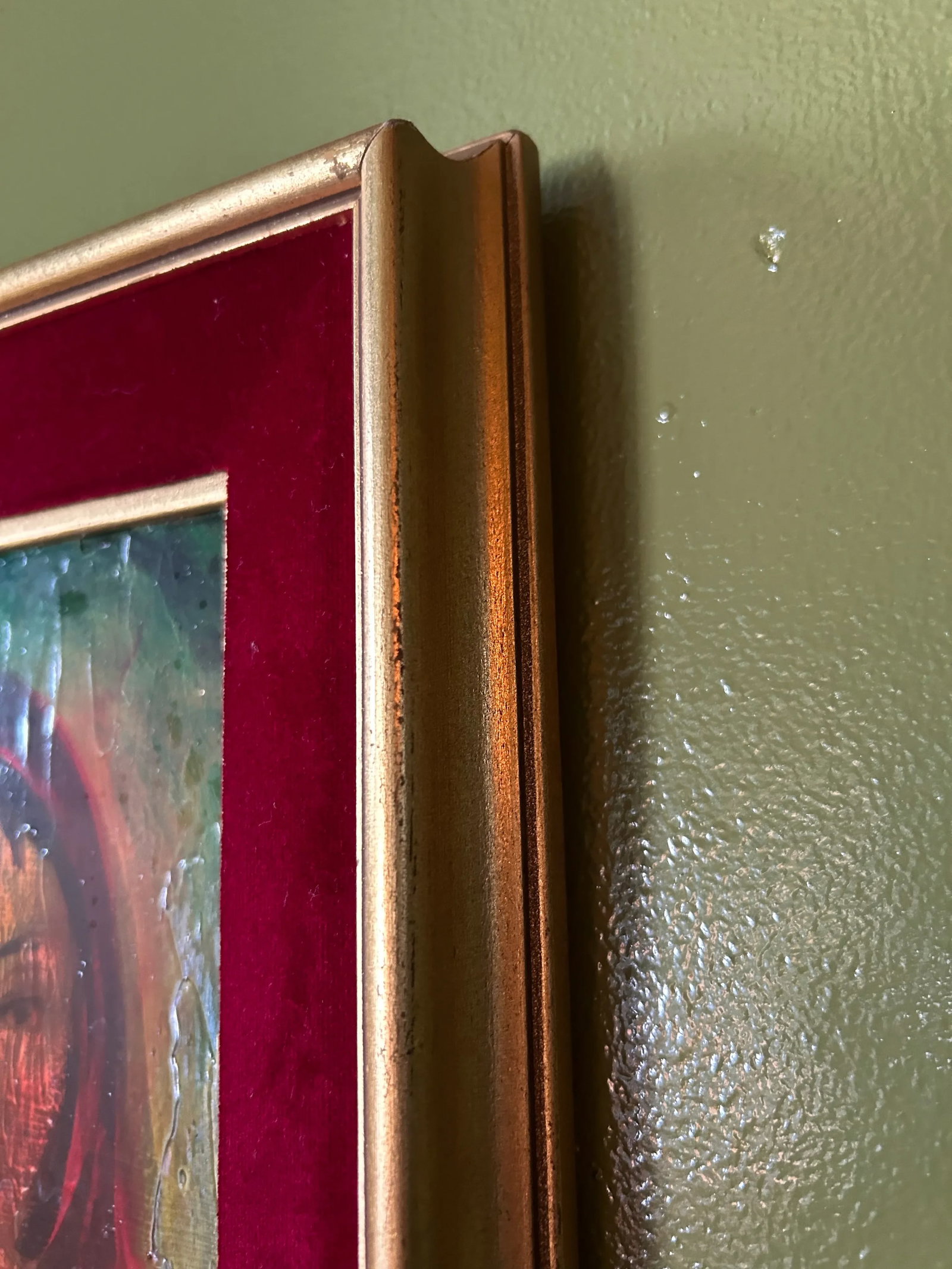 1970s Original Oil Painting of Girl by Viola Allen, Framed - 3