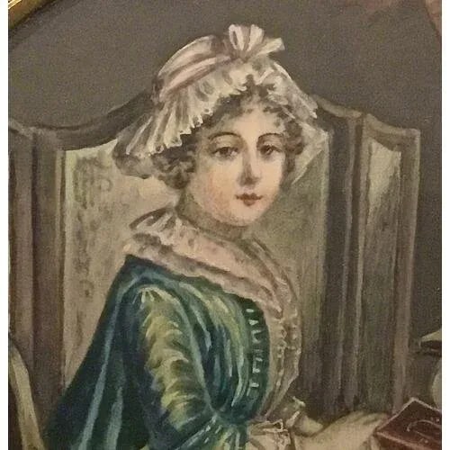 Antique Portrait of Early 19th C. Woman - 5