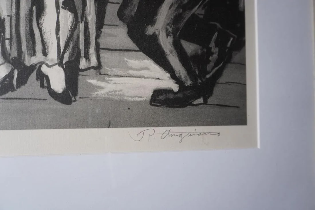 Mid 20th Century Jose Raoul Anguiano - Theater or Circus Performers, Framed - 5