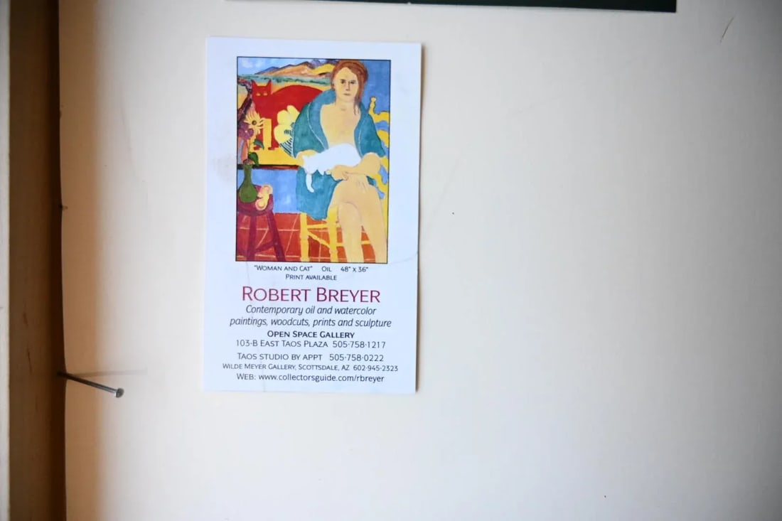 Robert Breyer "Woman and Chair" Original Mixed Media Painting - Southwestern Modern Figurative Expre - 9