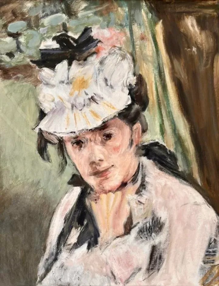 Mid-Century Portrait Painting Oil on Canvas After Edouard Manet - 2