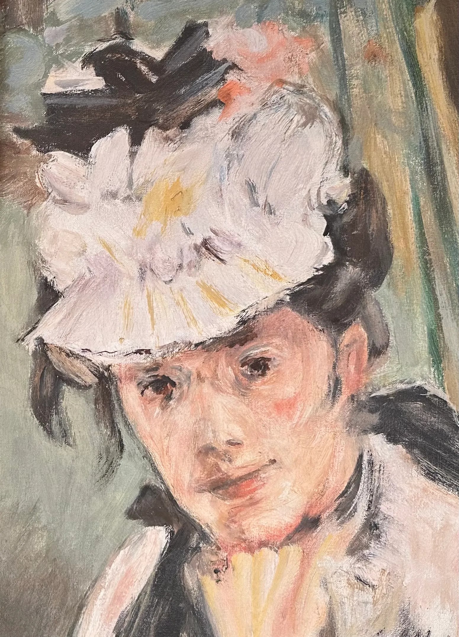 Mid-Century Portrait Painting Oil on Canvas After Edouard Manet - 4