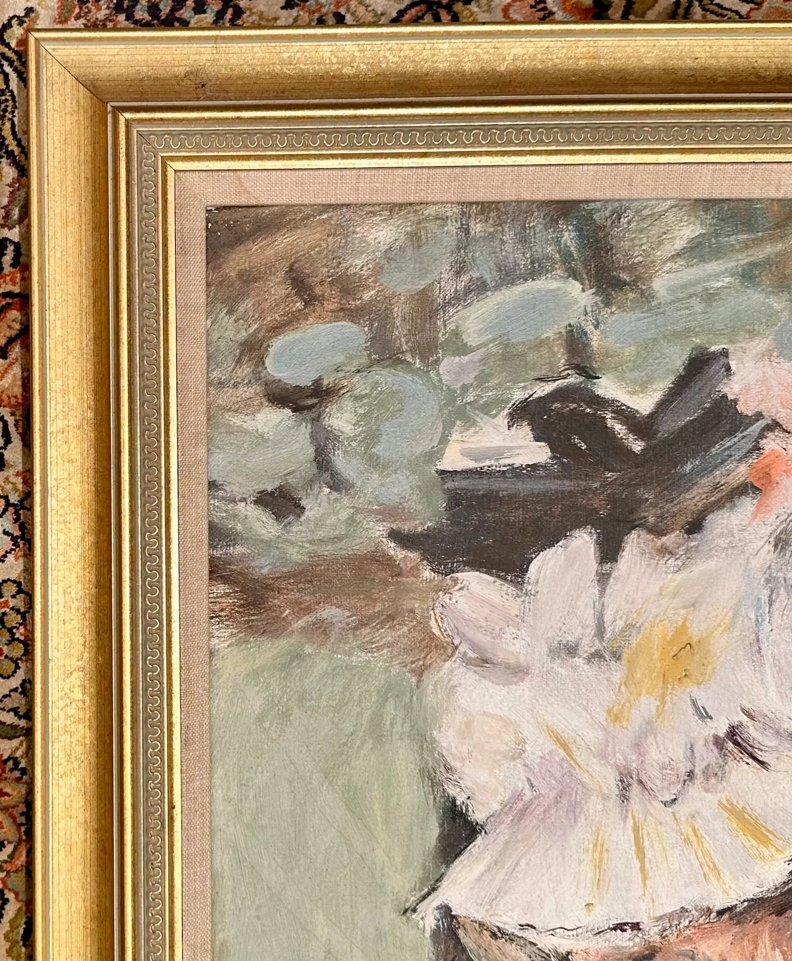 Mid-Century Portrait Painting Oil on Canvas After Edouard Manet - 6