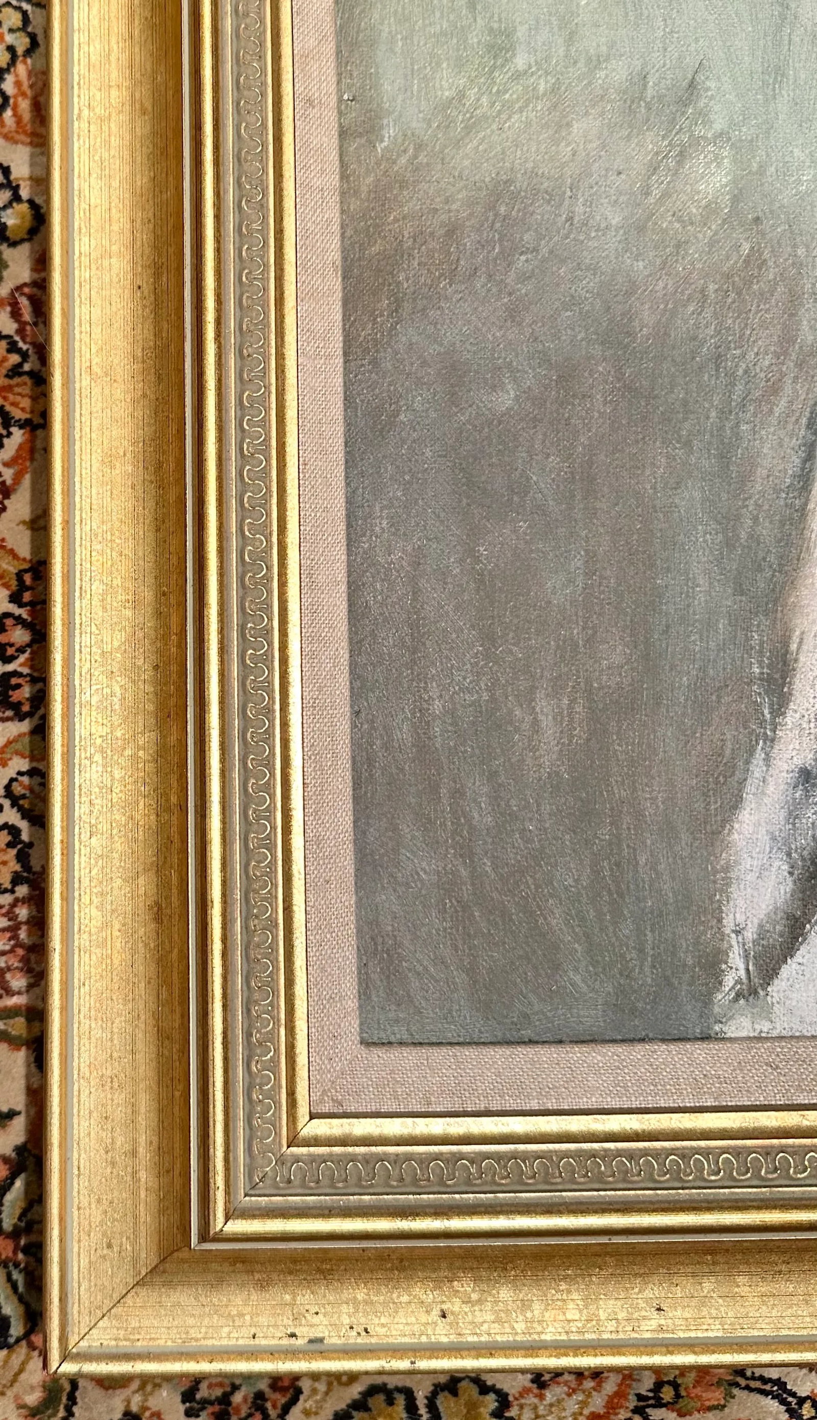 Mid-Century Portrait Painting Oil on Canvas After Edouard Manet - 7