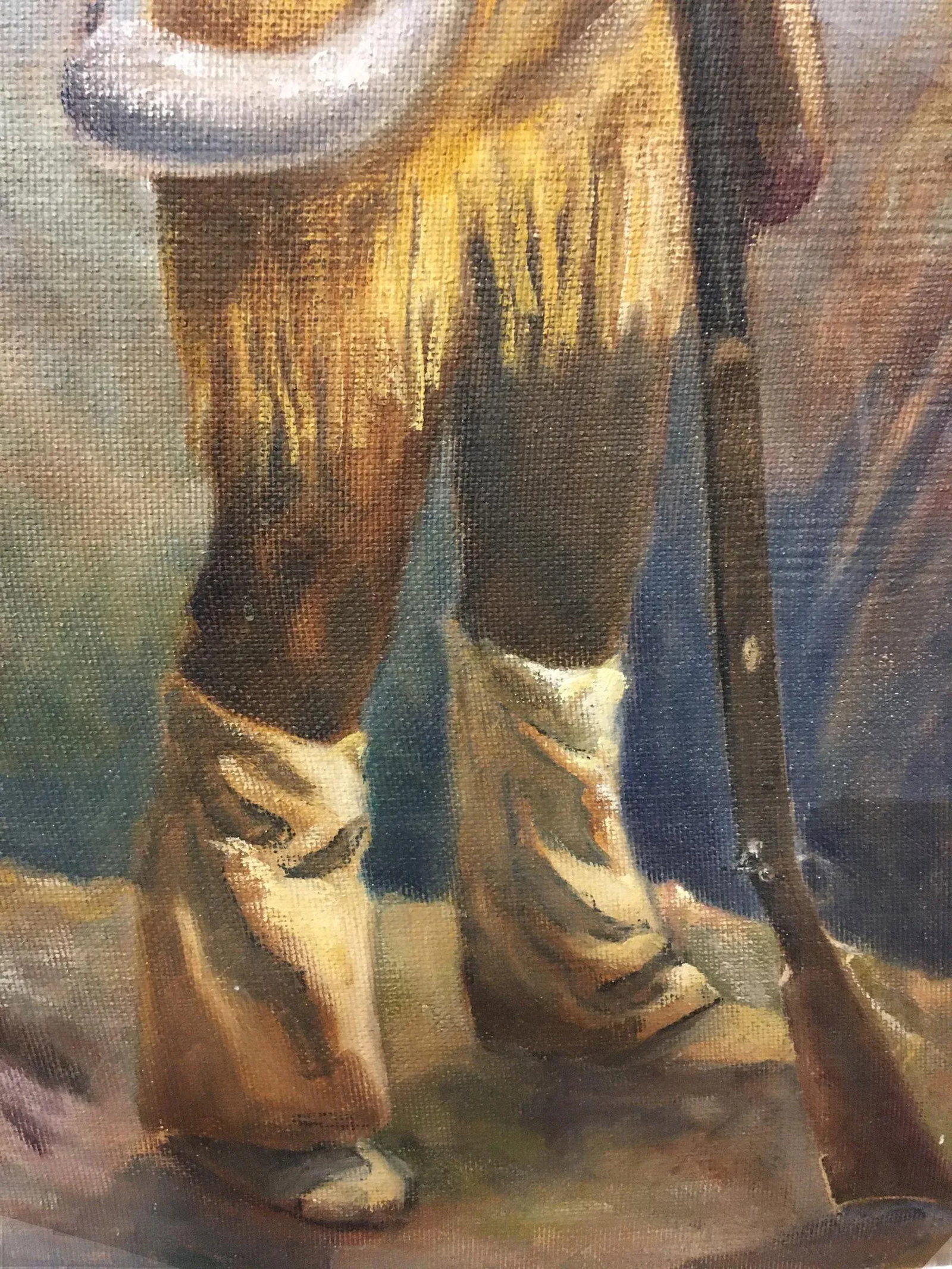 Mid 20th Century Portrait of a Frontiersman Oil Painting - 3
